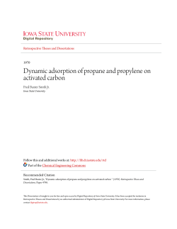 Dynamic adsorption of propane and propylene on activated carbon