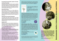 Environmental Justice: Listening to W omen and Children