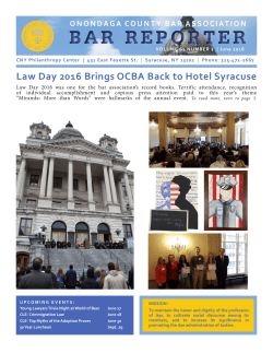Law Day 2016 Brings OCBA Back to Hotel Syracuse