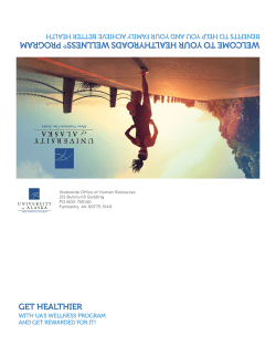Healthyroads brochure - University of Alaska System