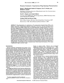 Enzyme-Catalyzed 6-Caprolactone Ring