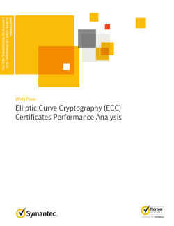 Elliptic Curve Cryptography (ECC) Certificates