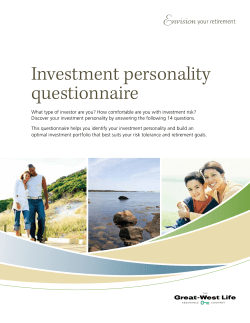 Investment personality questionnaire