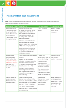 Thermometers and equipment
