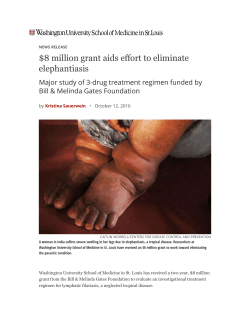 8 million grant aids effort to eliminate elephantiasis