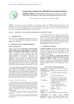 International Energy Journal - GMSARN International Journal