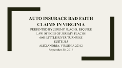 auto insurace bad faith claims in virginia