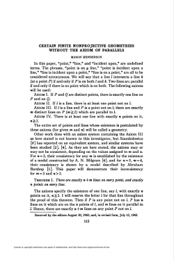 CERTAIN FINITE NONPROJECTIVE GEOMETRIES