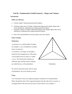 Unit 04: Fundamentals of Solid Geometry - Shapes and