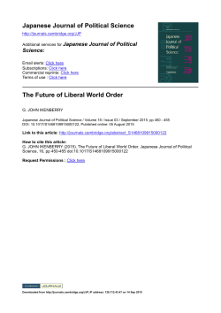 The Future of Liberal World Order