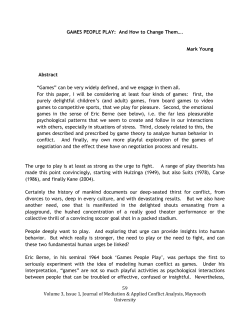 GAMES PEOPLE STILL PLAY - Maynooth University ePrints and