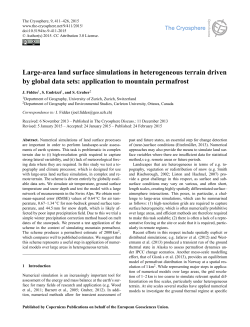 Large-area land surface simulations in