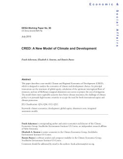 CRED: A New Model of Climate and Development
