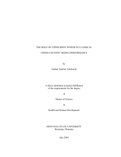 THE ROLE OF UPPER BODY POWER IN CLASSICAL CROSS