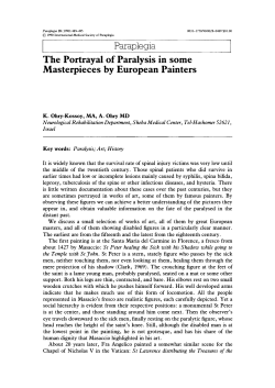The portrayal of paralysis in some masterpieces by