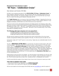 65 Years &ndash; Celebration Cruise