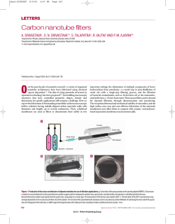 Carbon nanotube filters