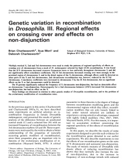 Genetic variation in recombination on crossing over and