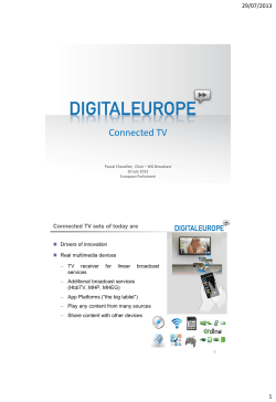 Connected TV - DigitalEurope