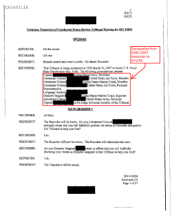 Combatant Status Review Tribunal