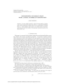 DECOMPOSING EUCLIDEAN SPACE WITH A SMALL NUMBER OF