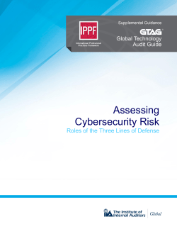 GTAG Assessing Cybersecurity Risk - Chartered Institute of Internal