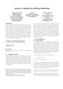 Iscore: A system for writing interaction