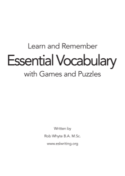 Learn and Remember Essential Vocabulary with