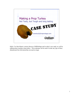 Making a Prop Turkey - Maurer Productions OnStage