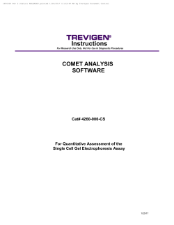 Trevigen Comet Analysis Software Manual