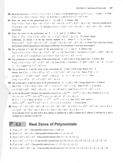 3.3 Real Zeros of Polynomials