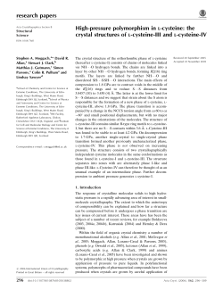High-pressure polymorphism in l-cysteine