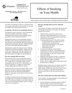 Effects of Smoking on Your Health