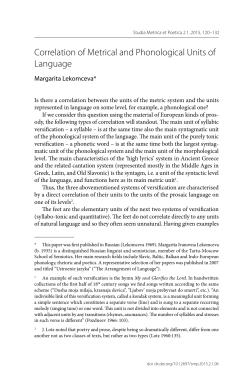 Studia Metrica et Poetica sisu 2_1.indd