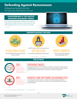 Defending Against Ransomware - PCI Security Standards Council