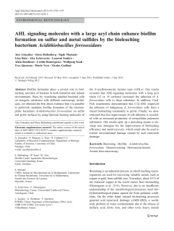 AHL signaling molecules with a large acyl chain enhance biofilm