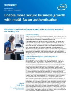 Multi-Factor Authentication Enables More Secure Business