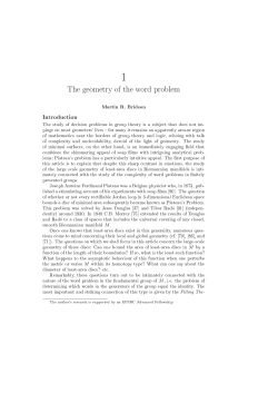 The geometry of the word problem