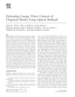 Estimating Canopy Water Content of Chaparral Shrubs Using
