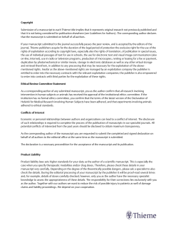 Copyright Ethics Liability - Thieme Medical Publishers