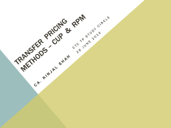 26th June, 2014 Transfer Pricing Study Circle Meeting CA Kinjal