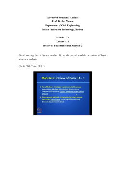 Advanced Structural Analysis Prof. Devdas Menon