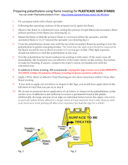 Preparing polyethylene using flame treating for
