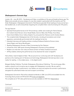 Shakespeare`s Sonnets App