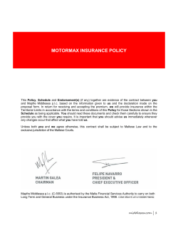 MotorMax Policy Document