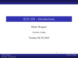 ECO 225 - Introductions