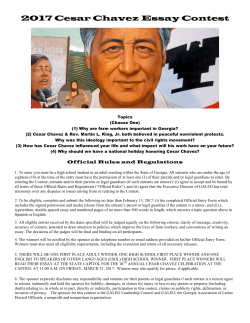 2017 Cesar Chavez Essay Contest - Georgia Association of Latino