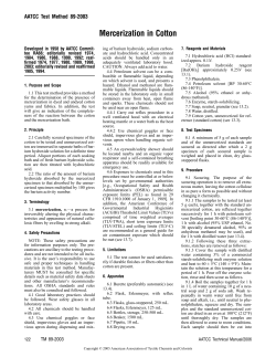 Mercerization in Cotton