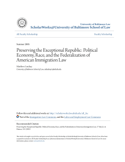 Preserving the Exceptional Republic: Political Economy, Race, and