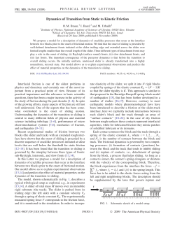 Dynamics of Transition from Static to Kinetic Friction